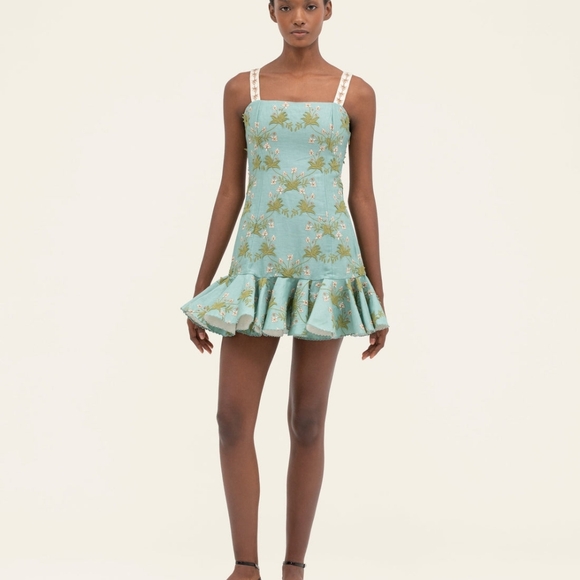 Agua by Agua Bendita Dresses & Skirts - AGUA BY AGUA BENDITA Tumbao Orquidea embroidered mini dress